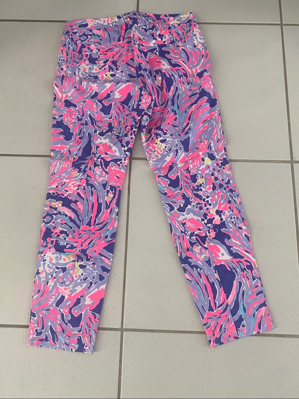 Rare NWT Lilly Pulitzer Kelly skinny ankle pant Iris Blue Shrimply Chic 10 - Picture 4 of 4